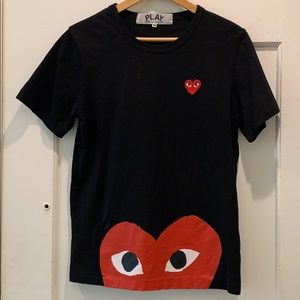 Comme de Garçons Play Small Black T-shirt